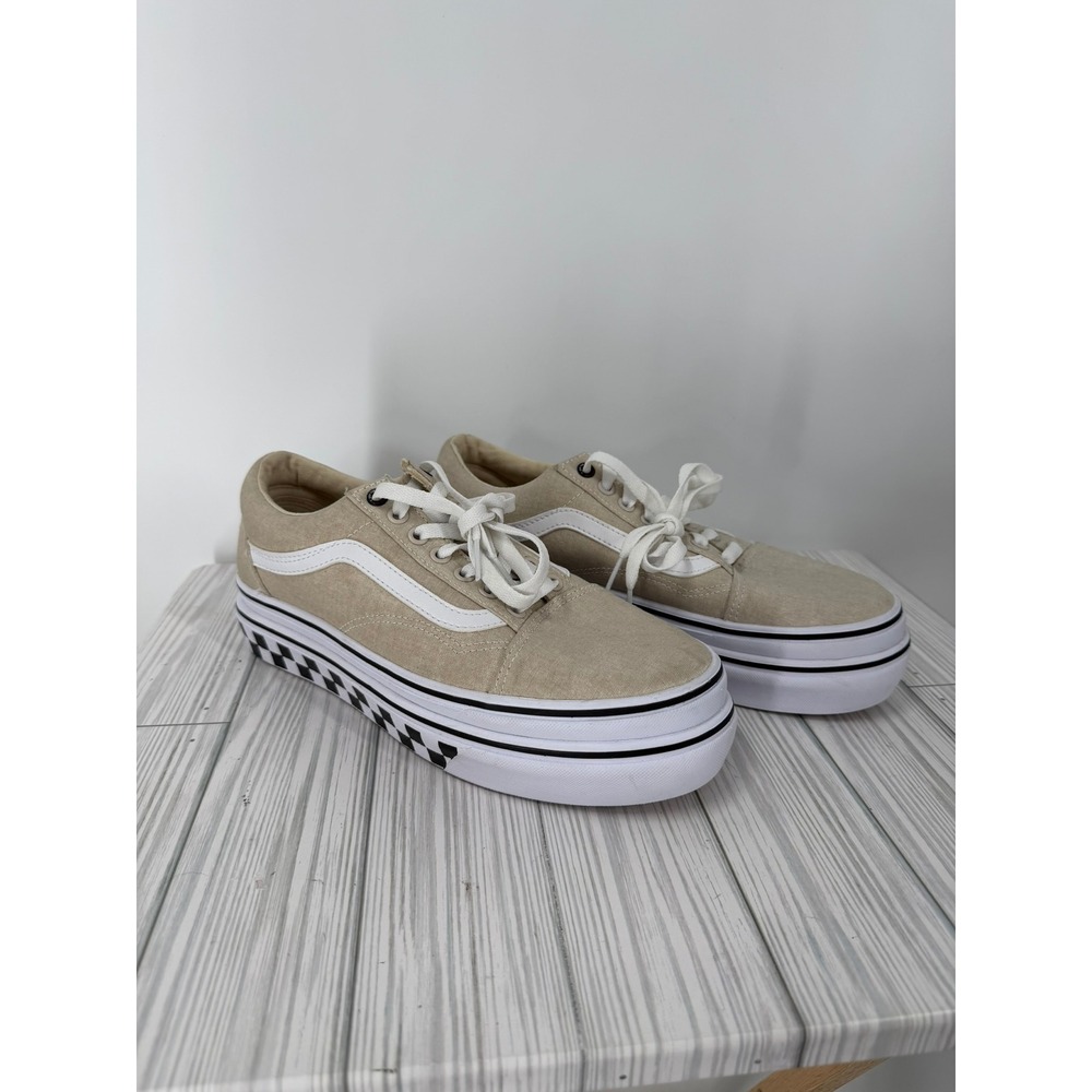 VANS SUPER COMFYCUSH PLATFORM CANVAS SANDSHELL Womens Size 9 New - Picture 15 of 15